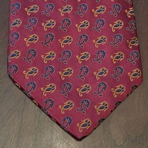 Vintage Royal Classic Burgundy Gold 100% Silk Men’s Neck Tie Made In USA